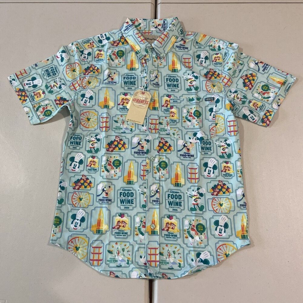 NWT!! 2026 Disney Parks Food And Wine Festival 2026 Button Down Shirt | Adult